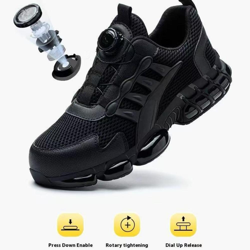 HJ-320 Flyknit Steel Toe Work Shoes with BOA Closure - Stab-Resistant Safety Sneakers