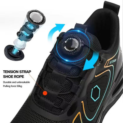 HJ-319 Flyknit Steel Toe Work Shoes with BOA Closure - Stab-Resistant Safety Sneakers