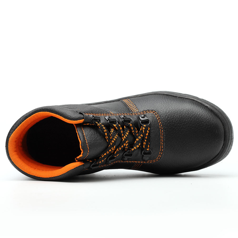 WG-517 Genuine Leather Mid-Cut Safety Shoes – Steel Toe & Steel Plate, SBP/S1P Certified