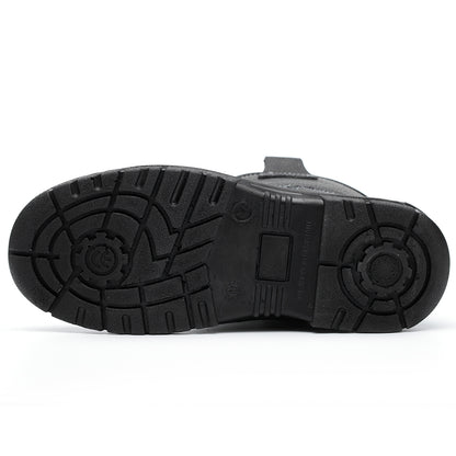 WG-907 Black Cow Leather PU Injection Safety Boots – Steel Toe & Steel Plate