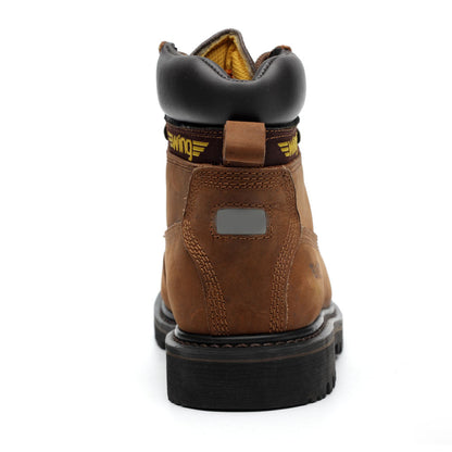 WG-530 Nubuck Leather Middle-Cut Work Boots – Steel Toe & Steel Plate