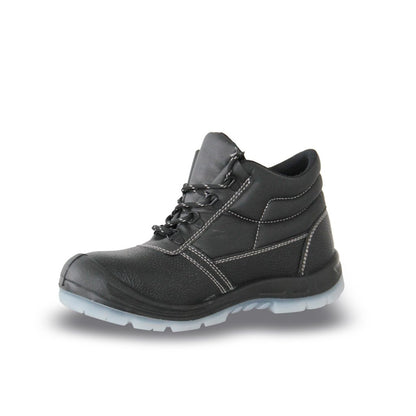 WG-656 Full Grain Leather Middle-Cut Safety Boots – Composite Toe & Anti-Puncture