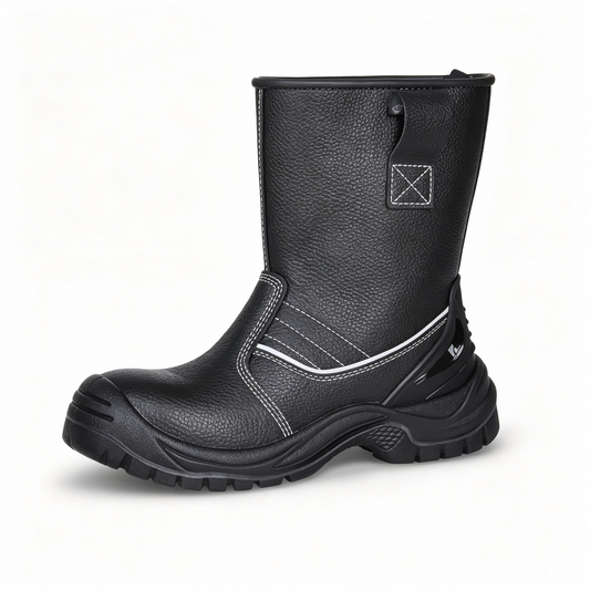WG-9012 High-Cut Cow Leather Safety Boots – Steel Toe & Steel Plate