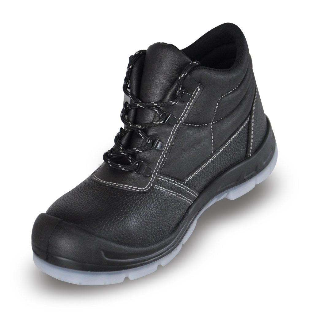 WG-656 Full Grain Leather Middle-Cut Safety Boots – Composite Toe & Anti-Puncture