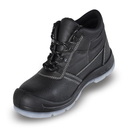 WG-656 Full Grain Leather Middle-Cut Safety Boots – Composite Toe & Anti-Puncture