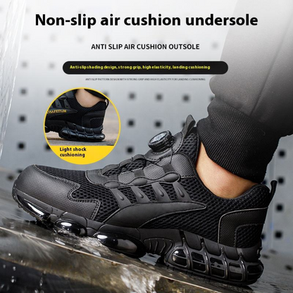 HJ-320 Flyknit Steel Toe Work Shoes with BOA Closure - Stab-Resistant Safety Sneakers