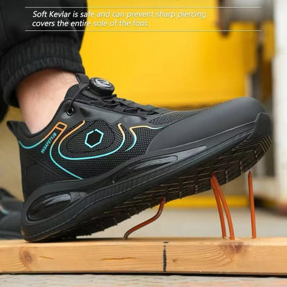 HJ-319 Flyknit Steel Toe Work Shoes with BOA Closure - Stab-Resistant Safety Sneakers