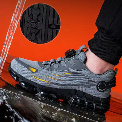 HJ-315 Flyknit Steel Toe Work Shoes with BOA Closure - Stab-Resistant Safety Sneakers